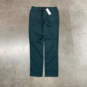 Frank And Oak Slim Fit Dress Pants Teal Green Mens 32x32